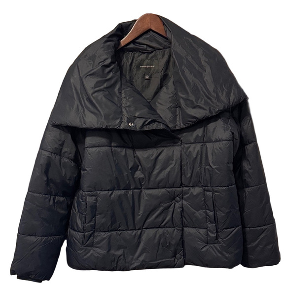 Banana Republic Funnel-Neck Puffer Coat Jacket Size S - Picture 3 of 4